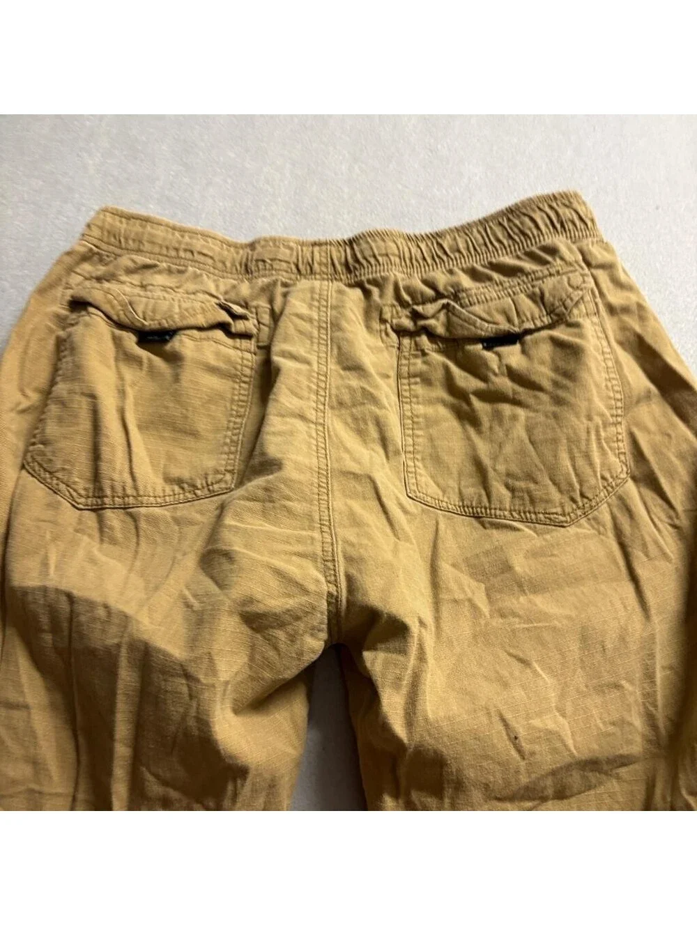 Iron Co Mens Cargo Jogger Pants Large L 36 Brown Cotton Spandex Elastic Waist
